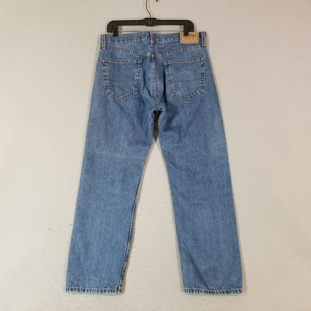 Levi's Signature jeans men's 34x30 regular fit straight blue denim pants